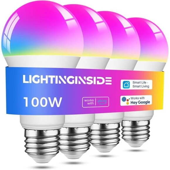 Smart Light Bulbs 100W Equivalent, 1350LM 11W WiFi Smart Bulb Compatible - Picture 1 of 7